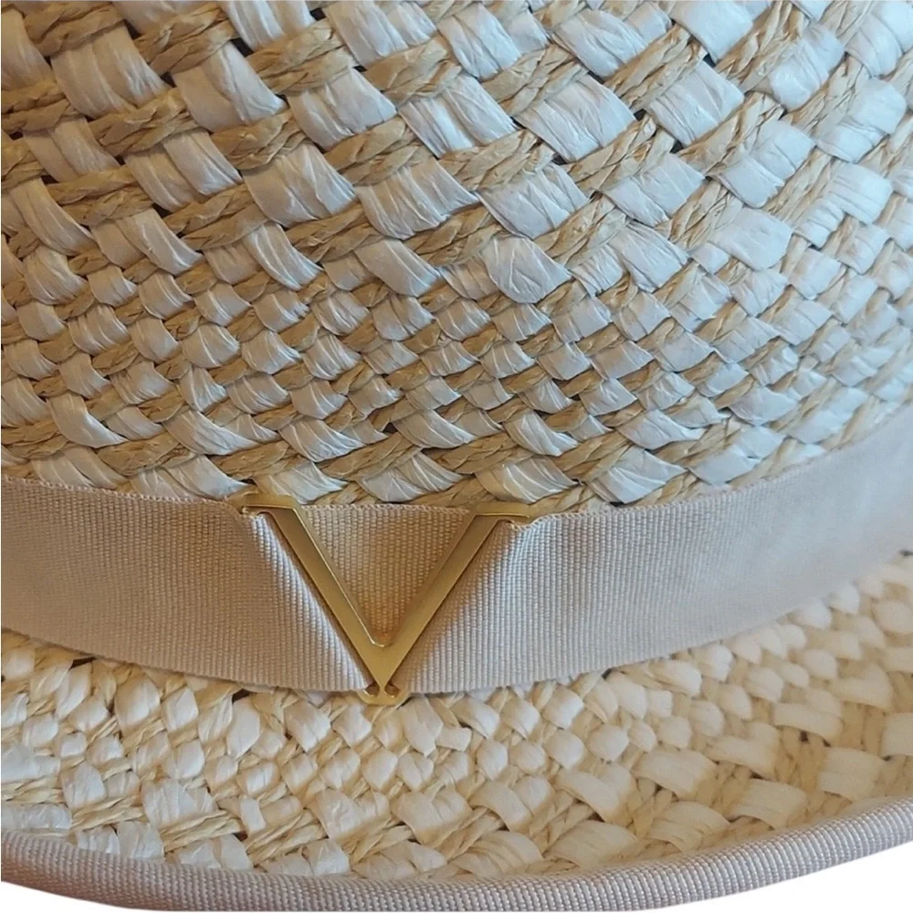 Vince Camuto Fadora Straw Hat - Cream